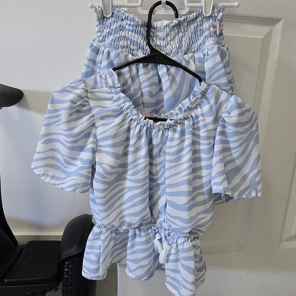 BCBGirls Other - BCBGirls Blue and White Kids Matching Set